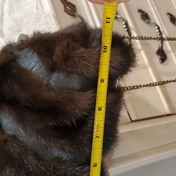 NWOT Mink Leather Clutch Bag Purse Ranch Mink Vintage - Picture 6 of 11